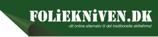 Logo foliekniven.dk på shopogstøt.dk