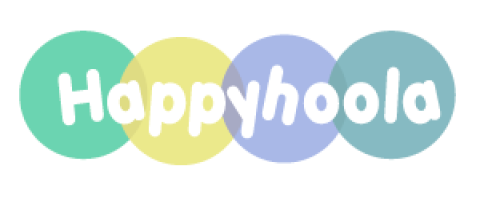 Logo for happyhoola.com på shopogstøt.dk